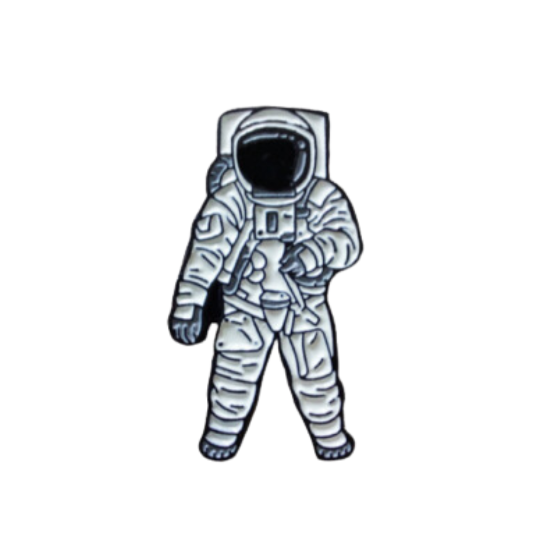 Pin Astronauta Blanco Metálico