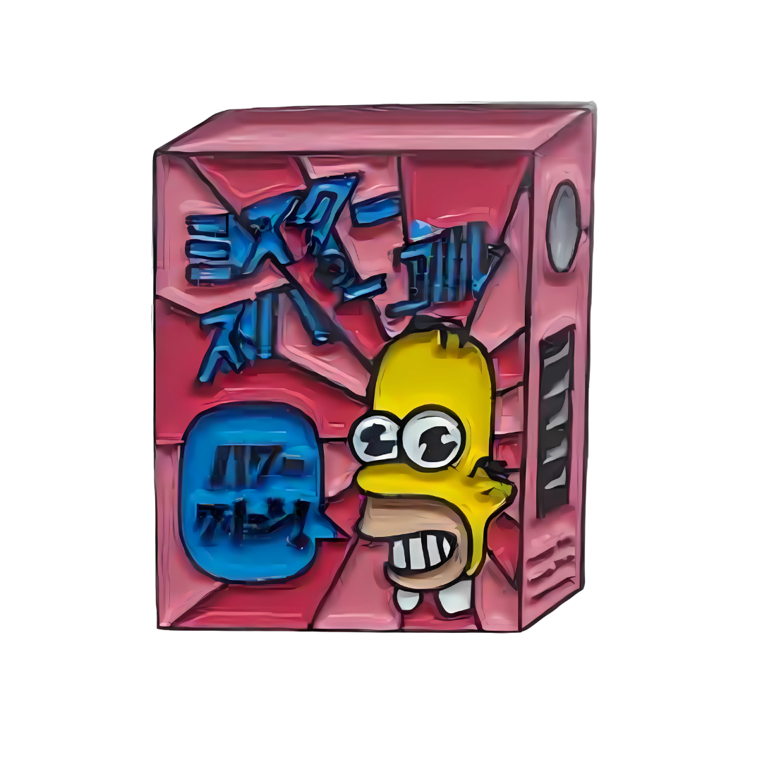 Pin Caja Homero Metálico Mediano