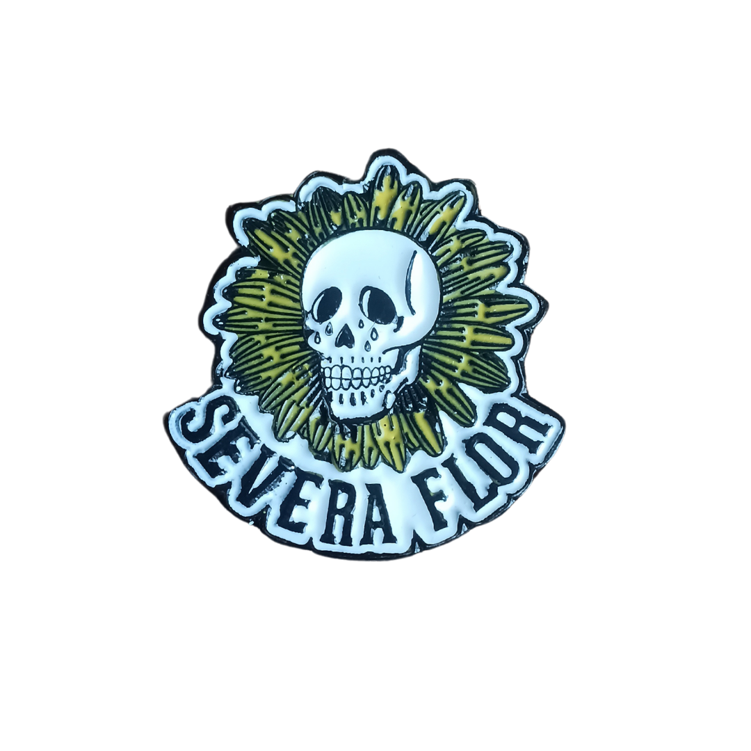 Pin Severa Flor Metálico
