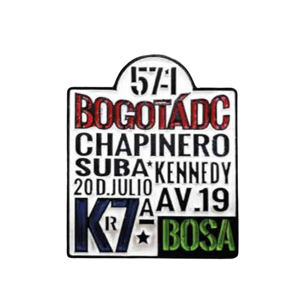 Pin Tabla Bus Bogotá Metálico