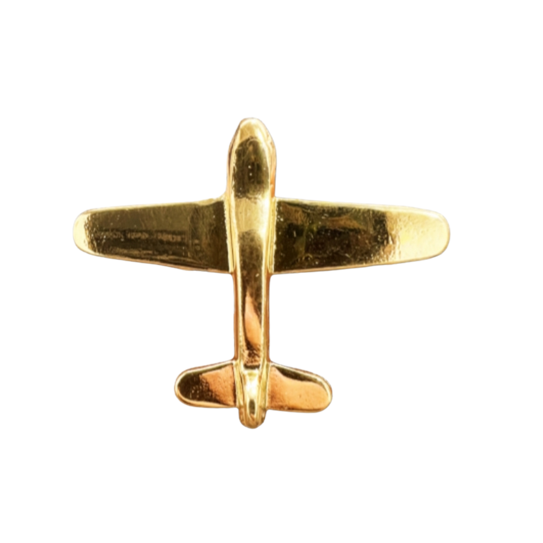 Pin Avioneta Metálico Dorado