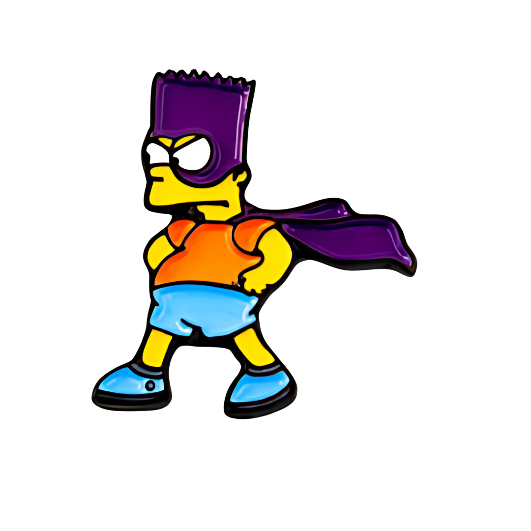 Pin Bart Super Heroe Metálico