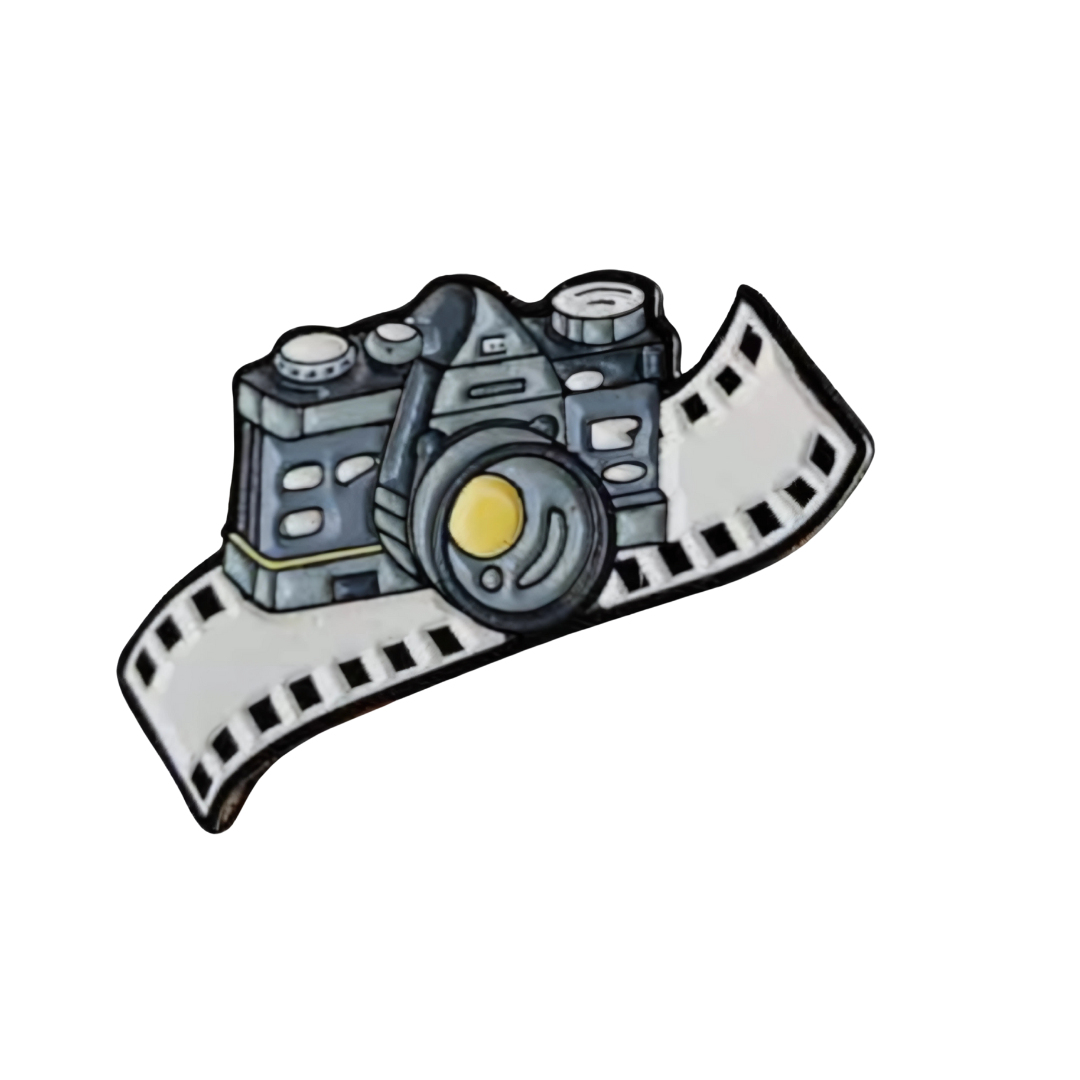 Pin Cámara Cinta Metálico