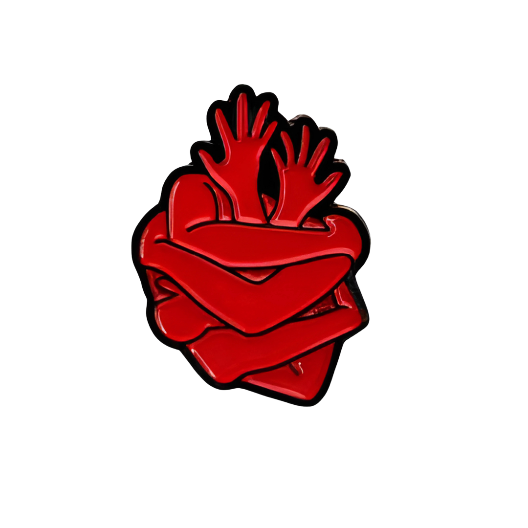 Pin Corazón Manos Metálico