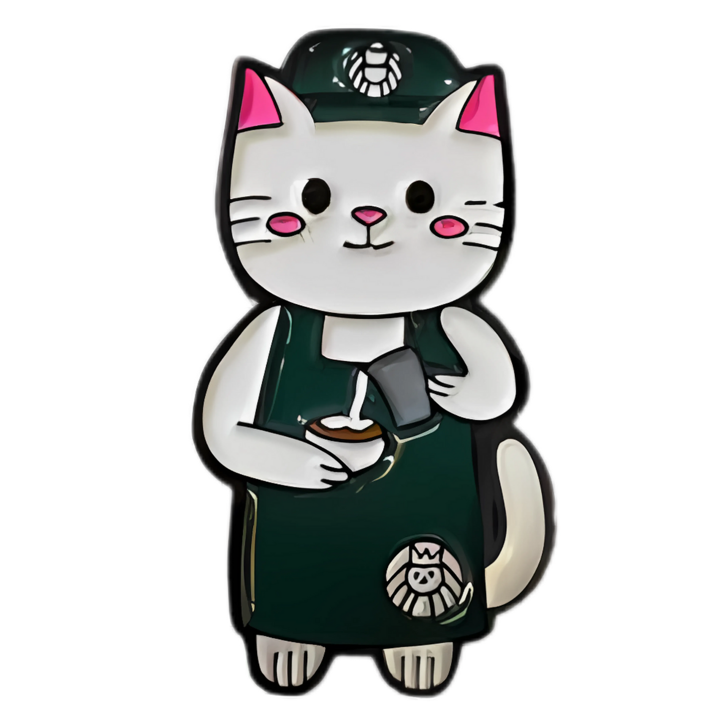 Pin Gato Cafe Metálico