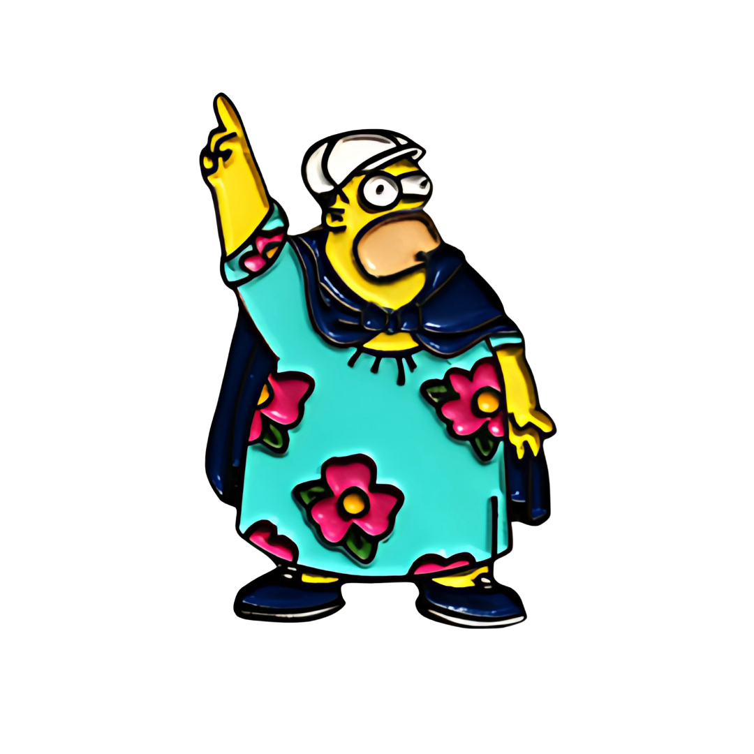 Pin Homero Gordo Metálico