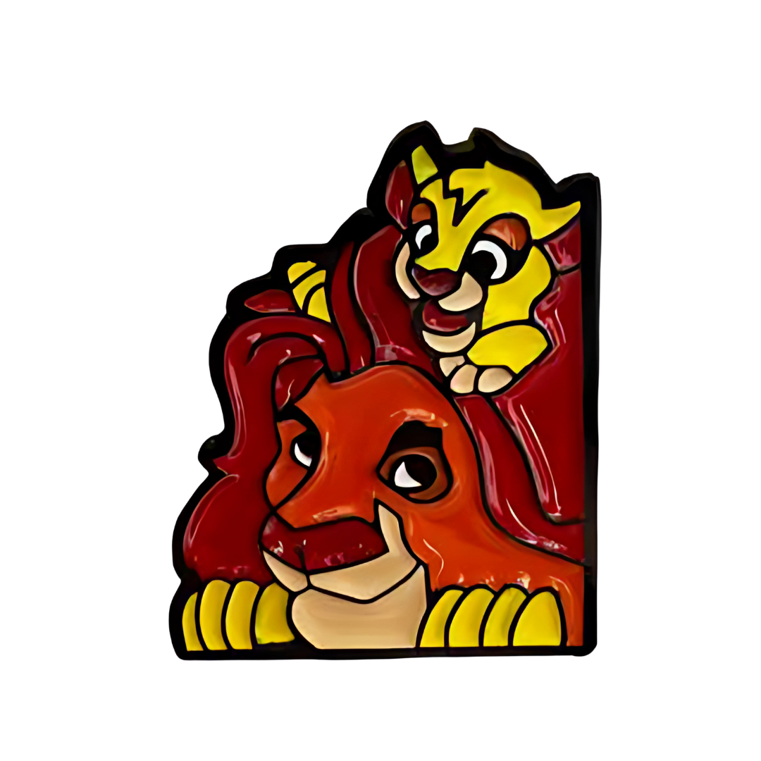 Pin Mufasa Y Simba El Rey León Metálico