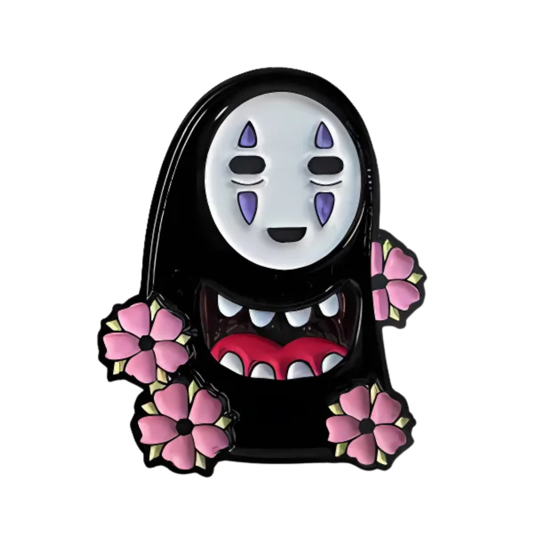 Pin Sin Cara Flores Metálico