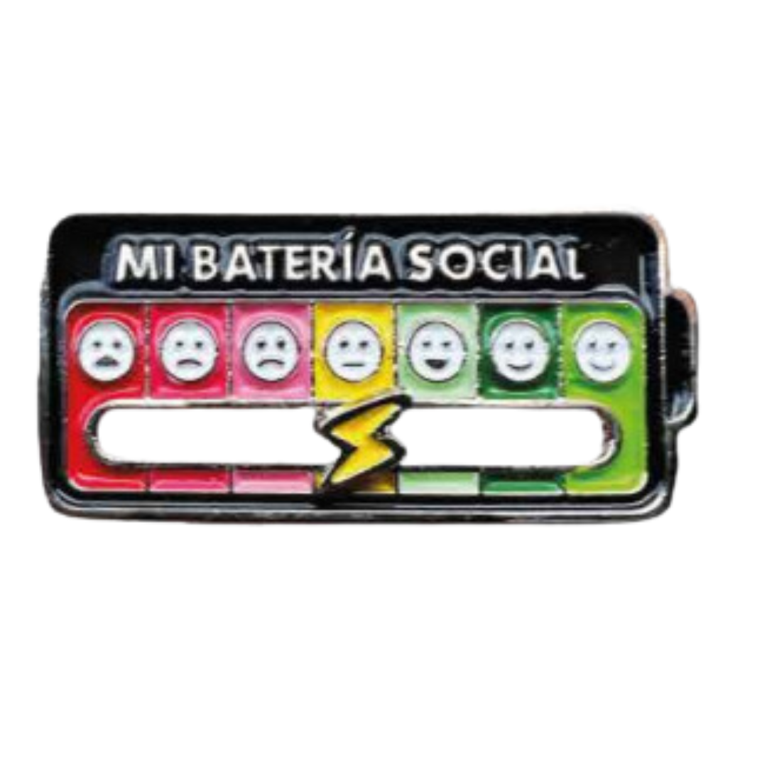 Pin Batería Social Metálico