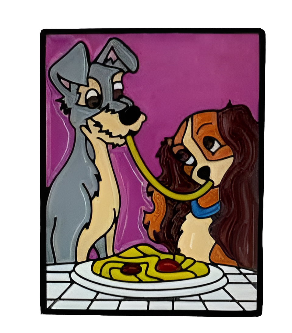 Pin La Dama Y El Vagabundo Metálico