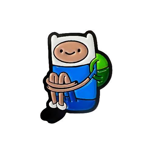 Pin Finn El Humano Sentado Hora De Aventura Metálico