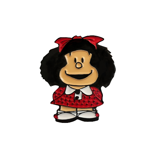 Pin Mafalda Roja Metálico