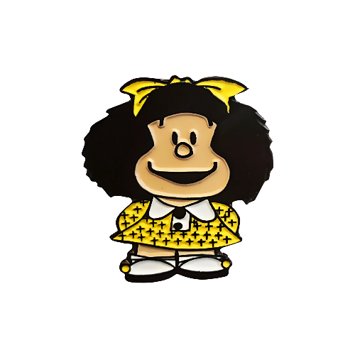 Pin Mafalda Amarilla Metálico