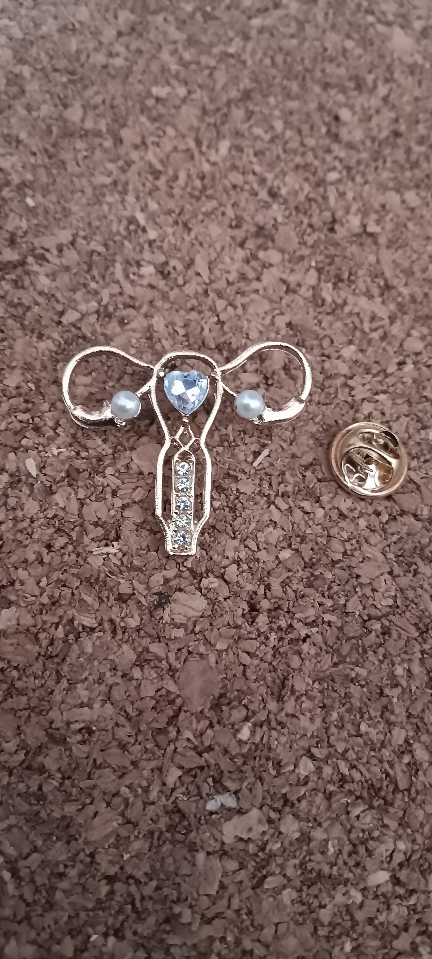 Pin Ovario Dorado Meta6