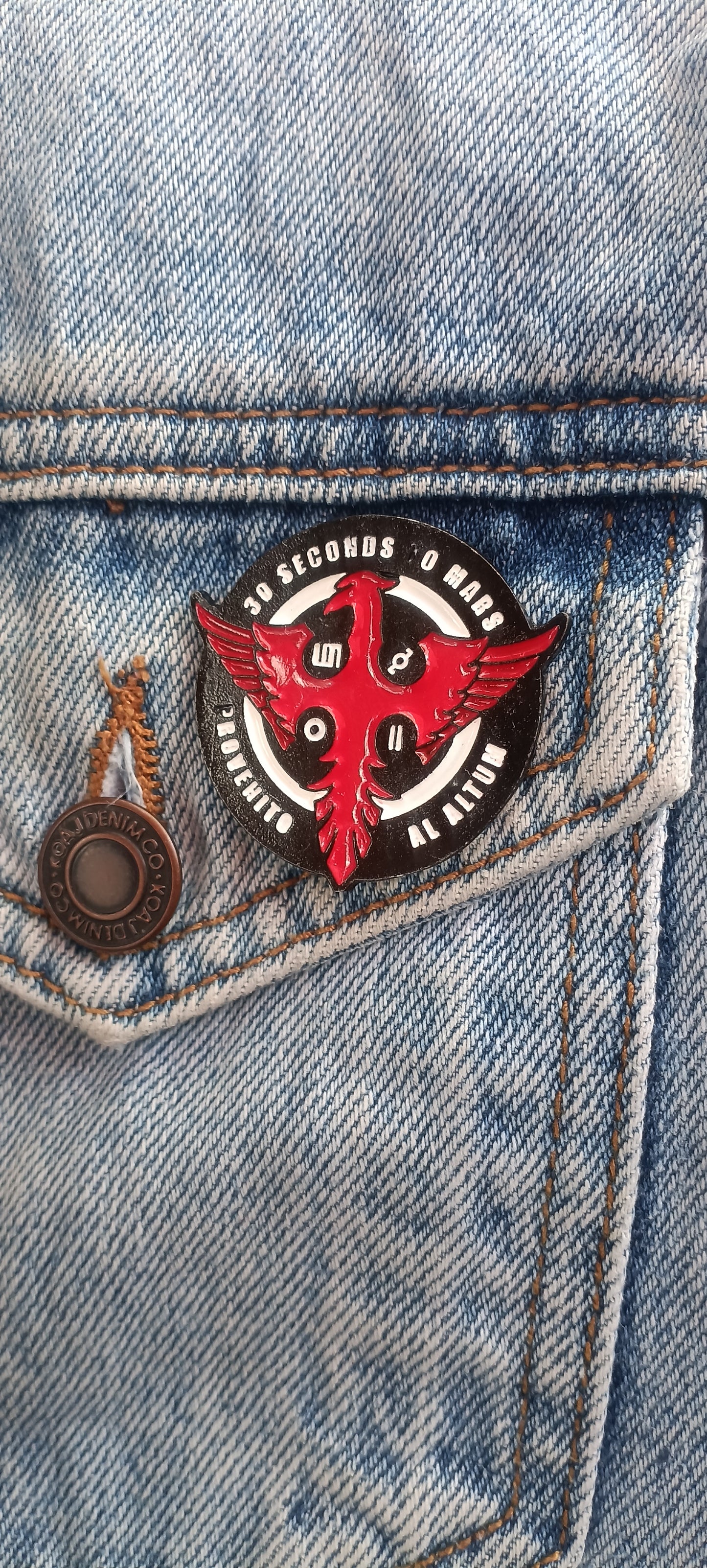 Pin 30 Seconds To Mars Metálico