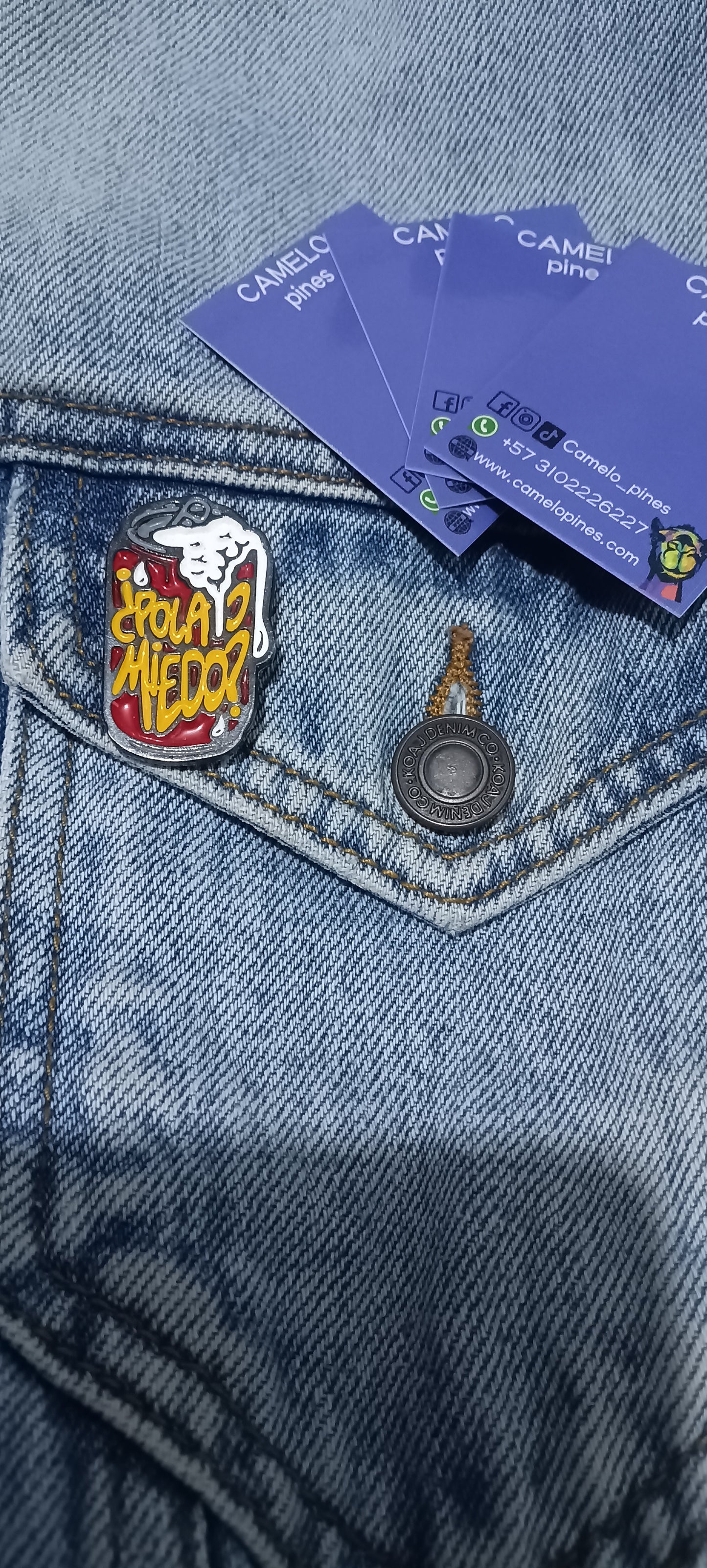 Pin Pola O Miedo Lata Metálico