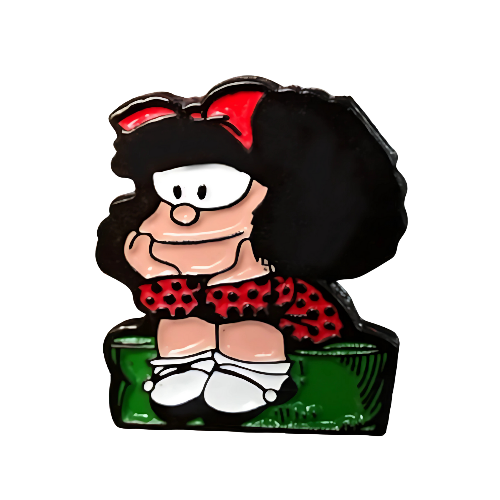 Pin Mafalda Pensando Metálico
