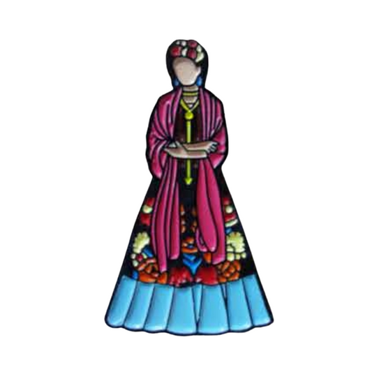 Pin Frida Kahalo Colores Metálico