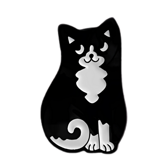 Pin Gato Negro Metálico