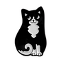 Pin Gato Negro Metálico