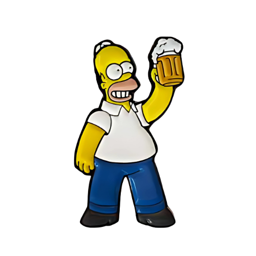 Pin Homero Cerveza Metálico