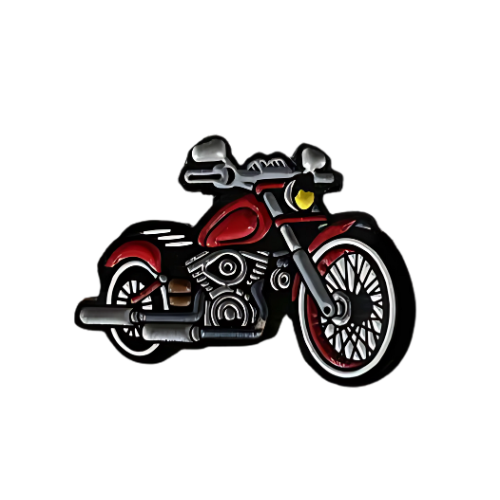 Pin Moto Harley Roja Metálico