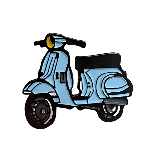 Pin Moto Vespa Azul Metálico