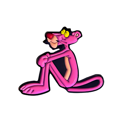 Pin Pantera Rosa Sentada Metálico