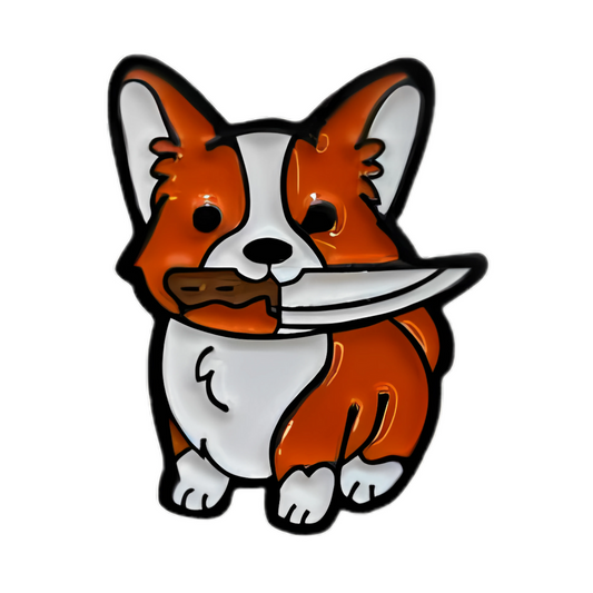 Pin Perro Cuchillo Metálico