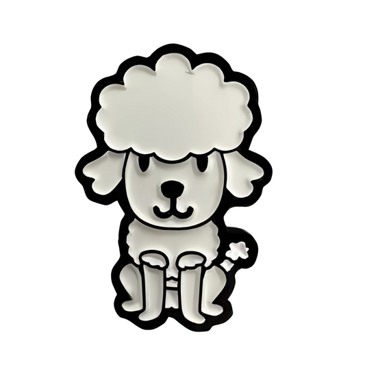 Pin Perro Poodle Metálico