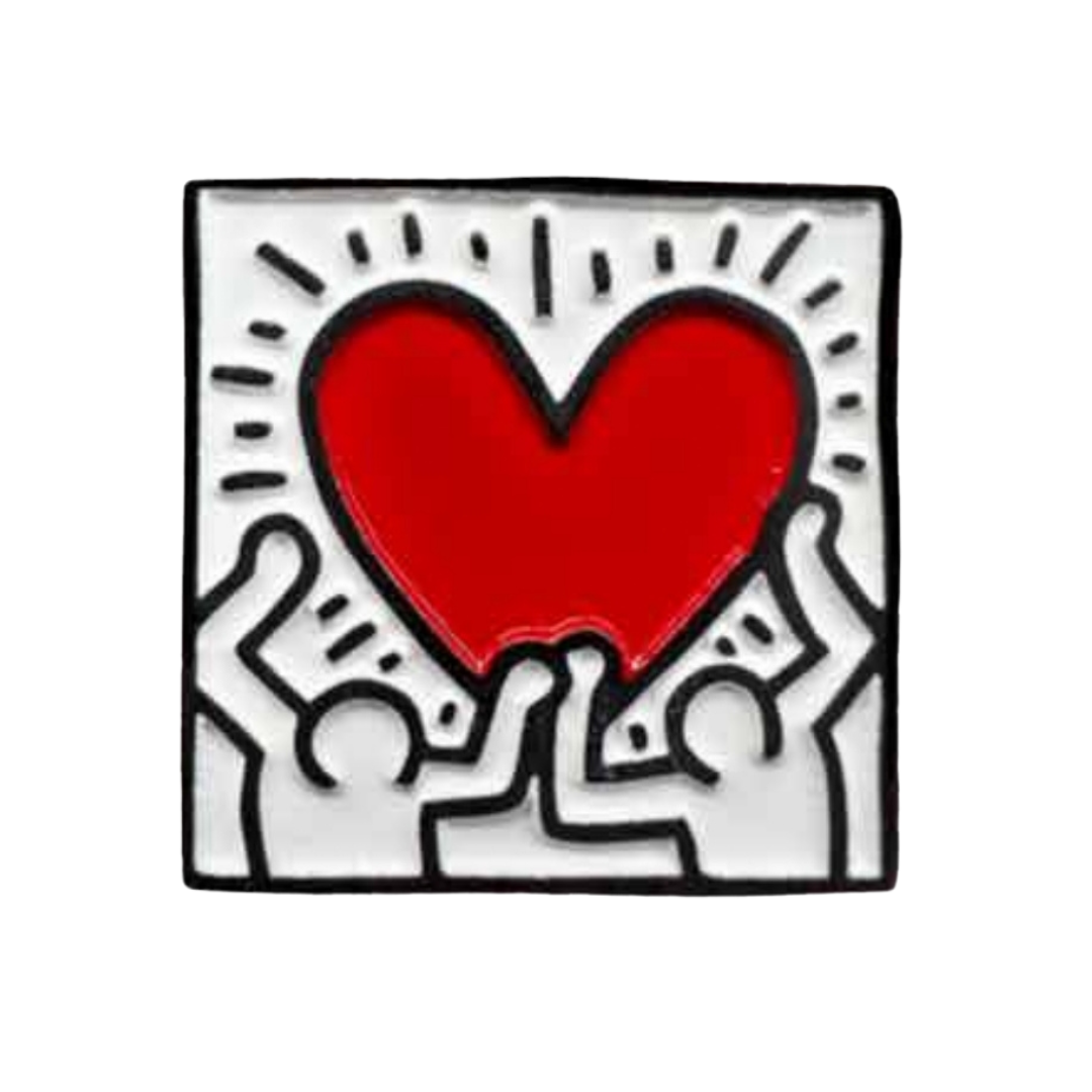 Pin Keith Haring Metálico
