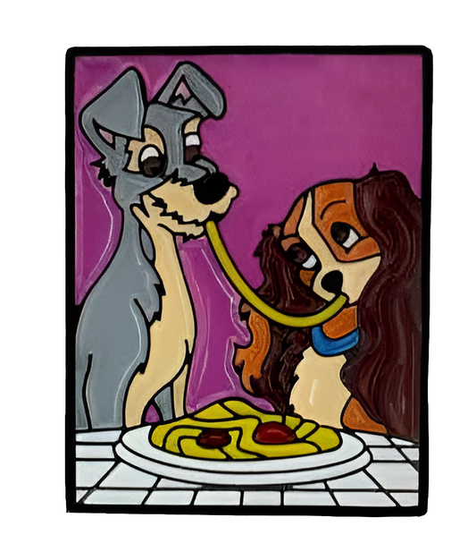 Pin La Dama Y El Vagabundo Metálico