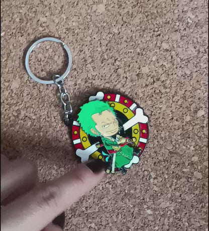 Llavero Zoro One Piece Metálico