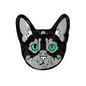 Pin Gato Atigrado Gris Metálico
