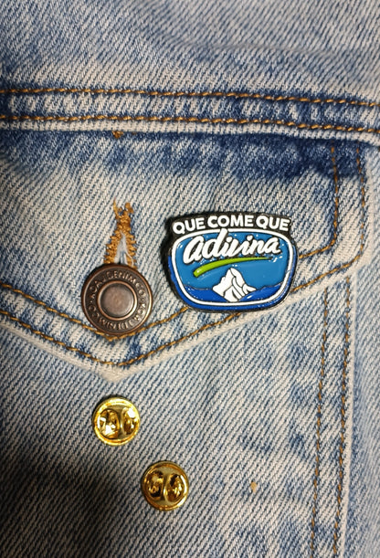Pin Que Come Que Adivina Metálico