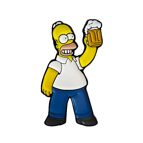 Pin Homero Cerveza Metálico