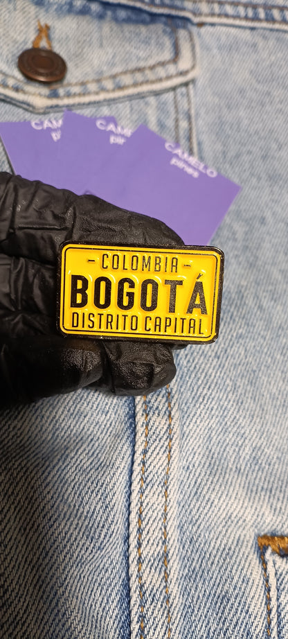 Pin Bogotá Colombia Placa Metalico