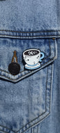 Pin Taza De Capuchino Metálico